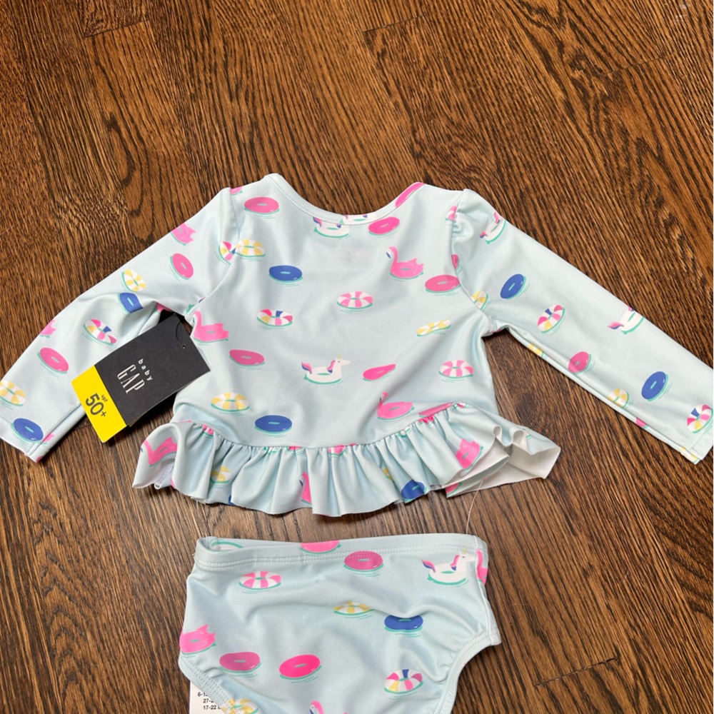 Gap kids Baby Swimsuit Set - Blue with Pink and Yellow